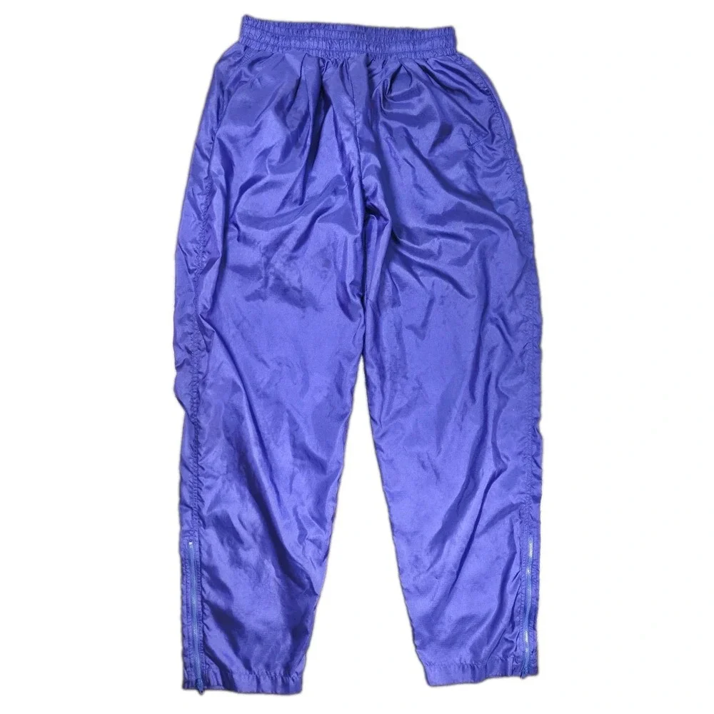 VTG Nike 90s Gray Tag Mens L Purple Nylon Windbreaker  Ripstop Ankle Zip Pants